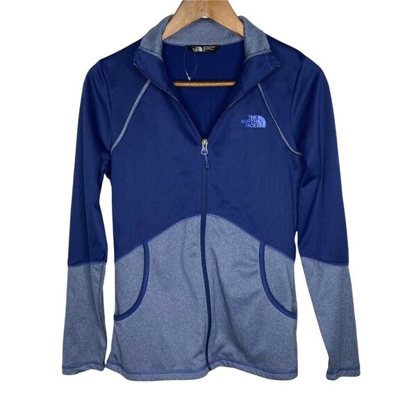 The North Face Jacket Women's Size‎ Small Blue Colorblock Zip Front Pockets EUC - Picture 1 of 9